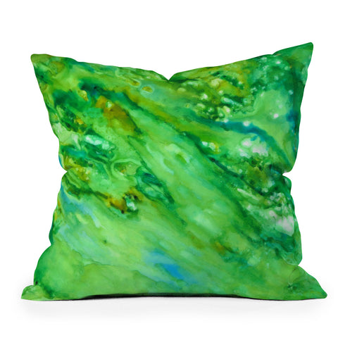 Rosie Brown Emerald Fantasy Outdoor Throw Pillow