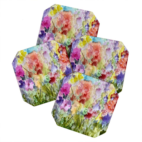 Rosie Brown Fabulous Flowers Coaster Set
