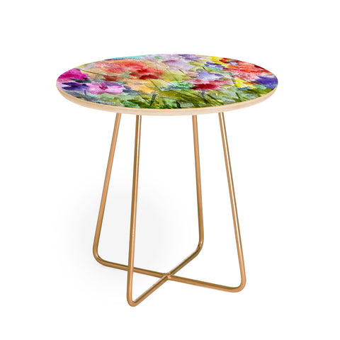 Rosie Brown Fabulous Flowers Round Side Table