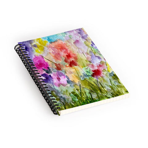 Rosie Brown Fabulous Flowers Spiral Notebook