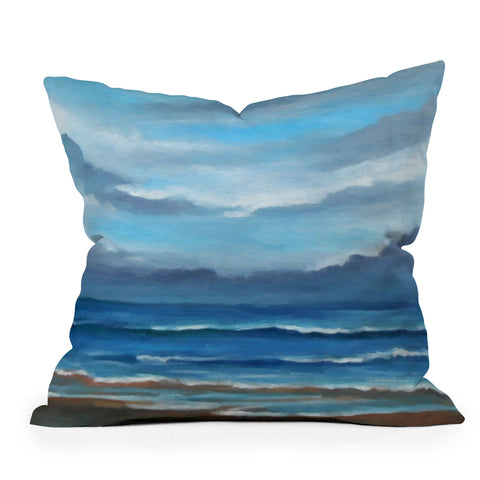 Rosie Brown Here Comes The Rain Outdoor Throw Pillow