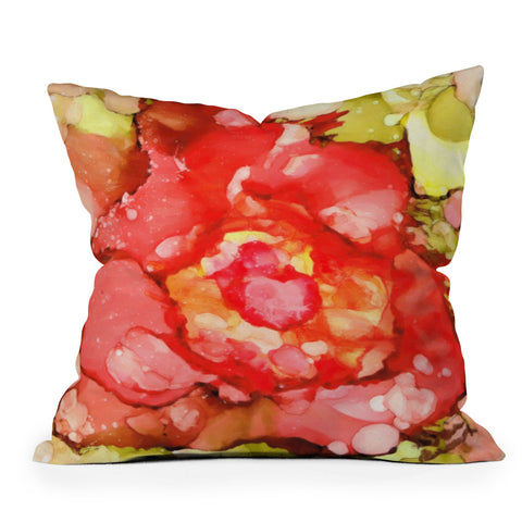 Rosie Brown Kiss From A Rose Outdoor Throw Pillow