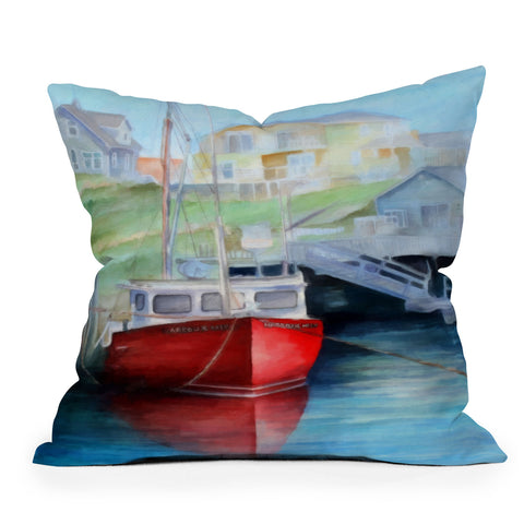 Rosie Brown Peggys Cove Outdoor Throw Pillow