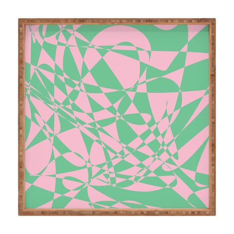 Rosie Brown Pink Doodle Square Tray