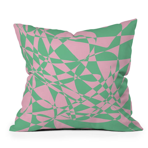 Rosie Brown Pink Doodle Throw Pillow