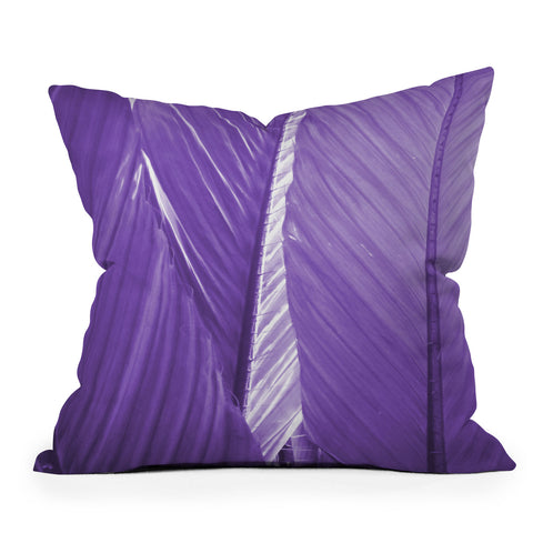 Rosie Brown Purple Palms Outdoor Throw Pillow