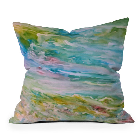Rosie Brown Reflections In Watercolor Outdoor Throw Pillow