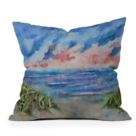 Rosie Brown Sensual Sunset Batik Outdoor Throw Pillow