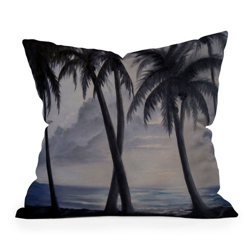 Rosie Brown Sunset Palms Outdoor Throw Pillow