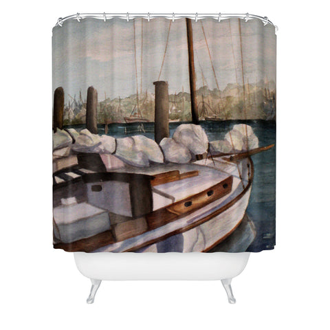 Rosie Brown Timmys Ship Shower Curtain