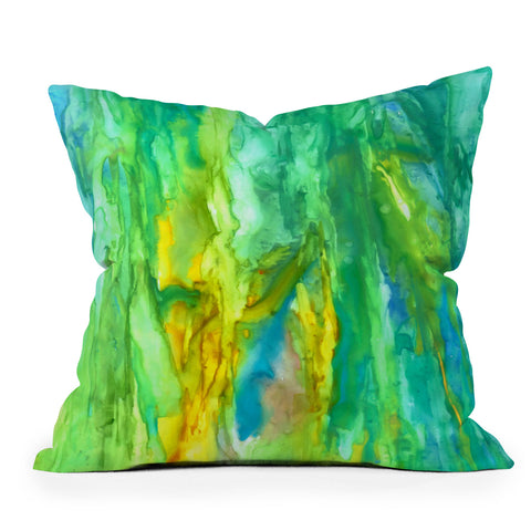 Rosie Brown Watercolor Cascade Outdoor Throw Pillow