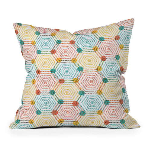 Sam Osborne Hexagon Weave Outdoor Throw Pillow