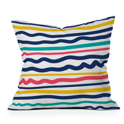 Sam Osborne Wiggle Stripes Outdoor Throw Pillow