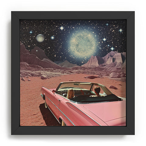 Samantha Hearn Pink Car in Space Vintage Recessed Framing Square