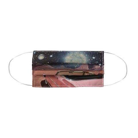 Samantha Hearn Pink Car in Space Vintage Face Mask