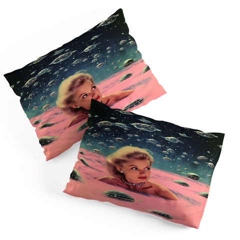 Samantha Hearn Pink Pool Vintage Collage Art Pillow Shams
