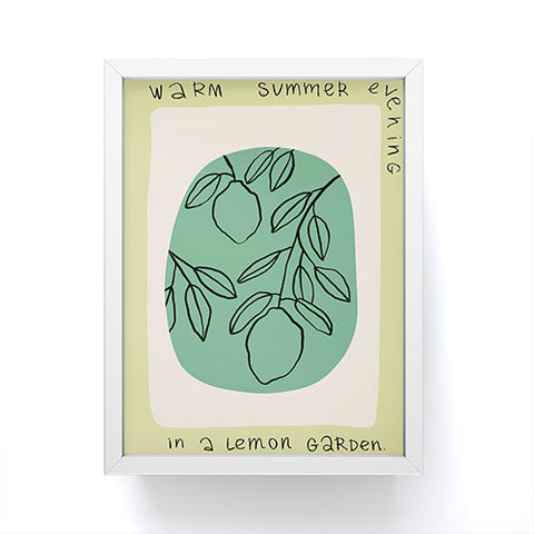 sandrapoliakov WARM SUMMER EVENING LEMON Framed Mini Art Print