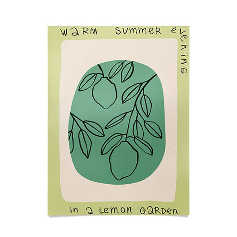 sandrapoliakov WARM SUMMER EVENING LEMON Poster