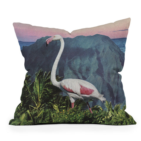 Sarah Eisenlohr Flamingo I Outdoor Throw Pillow