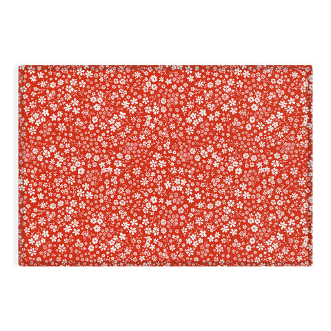Schatzi Brown Agatha Floral Apple Red Outdoor Rug