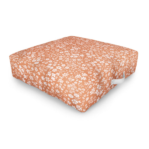 Schatzi Brown Agatha Floral Peach Outdoor Floor Cushion