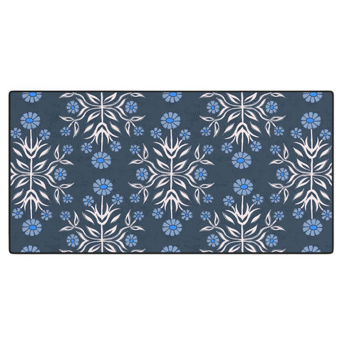 Schatzi Brown Belinna Floral Blue Desk Mat