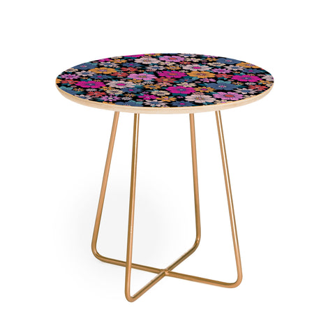 Schatzi Brown Betty Floral Black Round Side Table