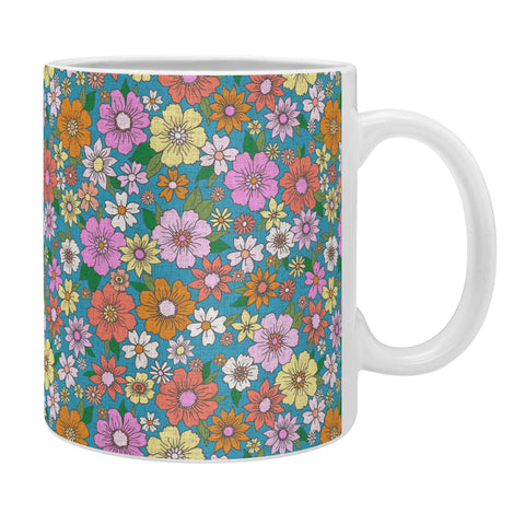 Schatzi Brown Betty Floral Turquoise Coffee Mug