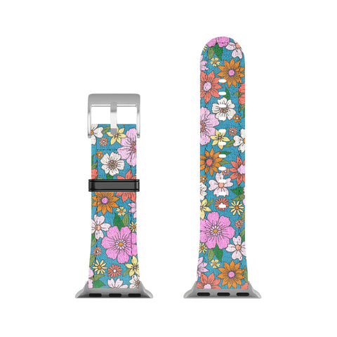 Schatzi Brown Betty Floral Turquoise Apple Watch Band