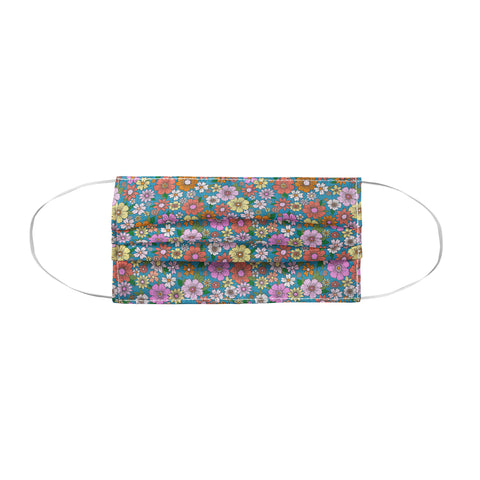 Schatzi Brown Betty Floral Turquoise Face Mask