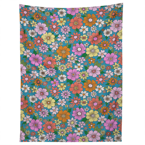 Schatzi Brown Betty Floral Turquoise Tapestry