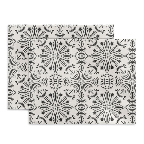 Schatzi Brown Boho Moons Black and White Placemat