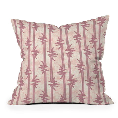 Schatzi Brown Burst Pink Outdoor Throw Pillow