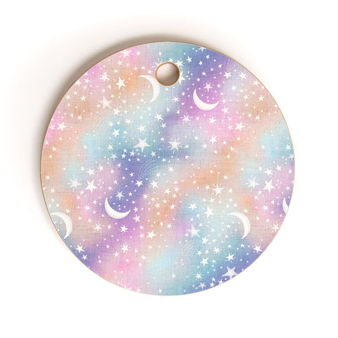 Schatzi Brown Dreaming of Stars Pastel Cutting Board Round