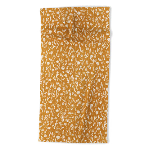 Schatzi Brown Fiona Floral Marigold Beach Towel