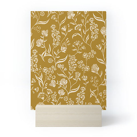 Schatzi Brown Ingrid Floral Marigold Mini Art Print