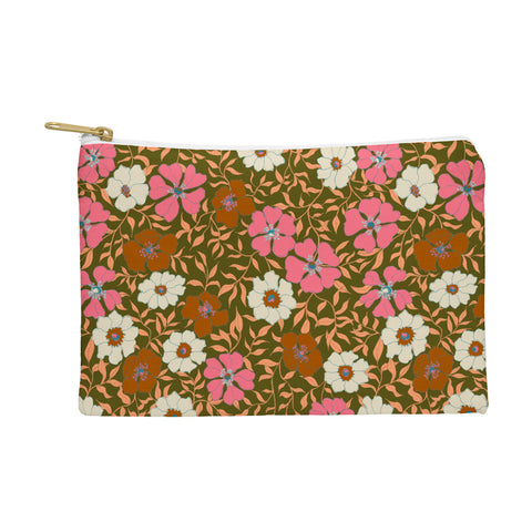 Schatzi Brown Jirra Floral Olive Pouch