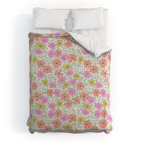 Schatzi Brown Jirra Floral Pastel Comforter