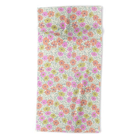 Schatzi Brown Jirra Floral Pastel Beach Towel