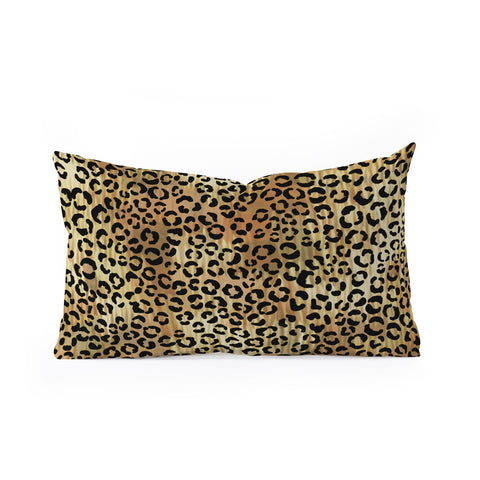 Schatzi Brown Leopard Tan Oblong Throw Pillow