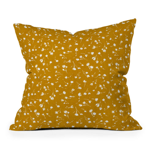 Schatzi Brown Libby Floral Marigold Outdoor Throw Pillow