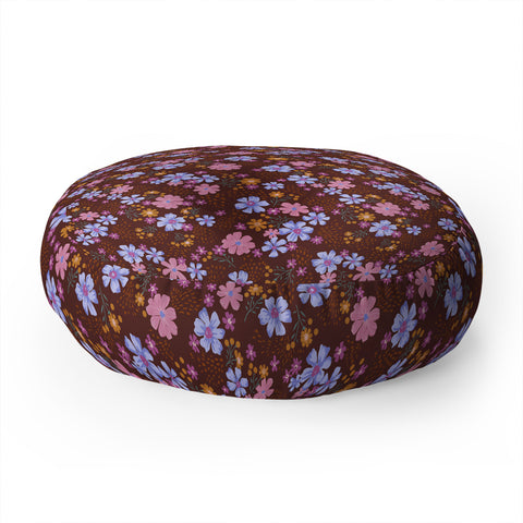 Schatzi Brown Macy Floral Autumn Floor Pillow Round