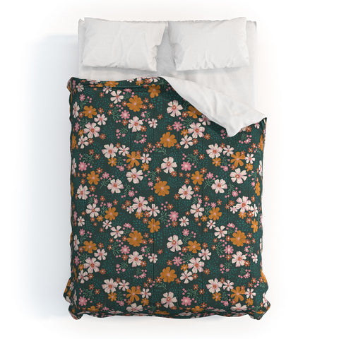 Schatzi Brown Macy Floral Green Comforter
