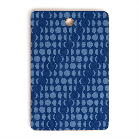 Schatzi Brown Moon Sky Phases Blues Cutting Board Rectangle