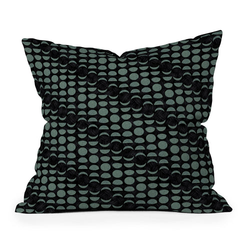 Schatzi Brown Moon Sky Phases Night Outdoor Throw Pillow