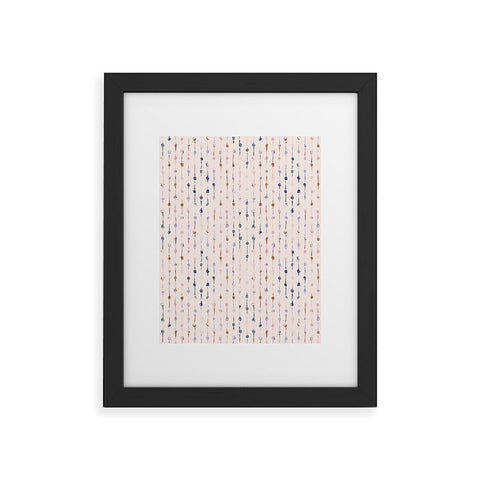 Schatzi Brown Norr Lines Dots Ivory Framed Art Print