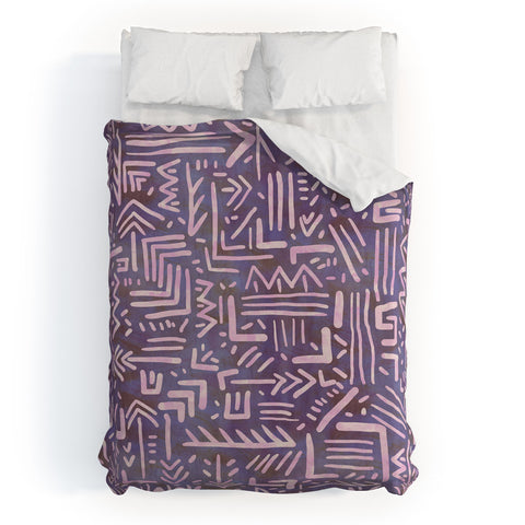 Schatzi Brown Remi Tribal Muted Duvet Cover