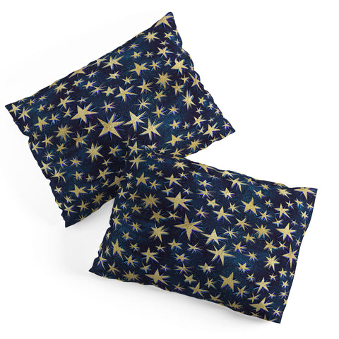 Schatzi Brown Starry Galaxy Pillow Shams