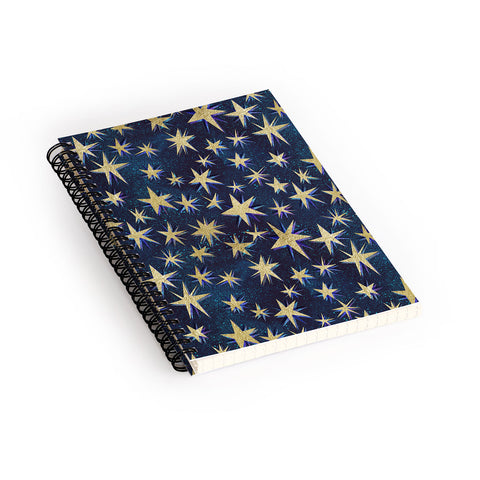 Schatzi Brown Starry Galaxy Spiral Notebook