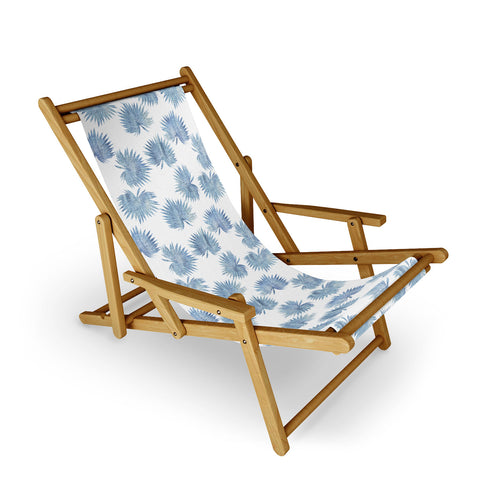 Schatzi Brown Sun Palm Chambray Sling Chair
